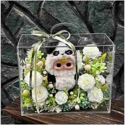 Hộp hoa sáp phối gấu bông đáng yêu